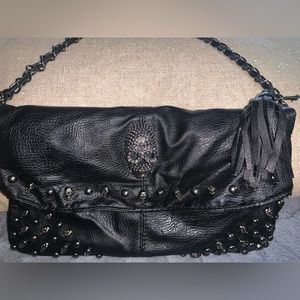 Cayla skull studded handbag. Vegan leather